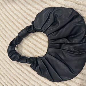 Black Ruched Women's Bag
